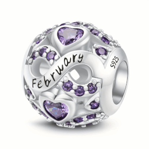 BIRTH 0002 February Birthstone Charm