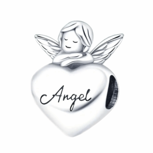 HEART 0003 Angel Heart Charm